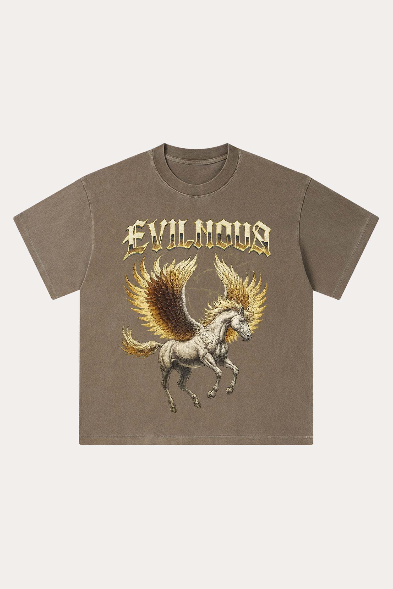 Evilnova Pegasus Washed Streetwear T-Shirt-Evilnova