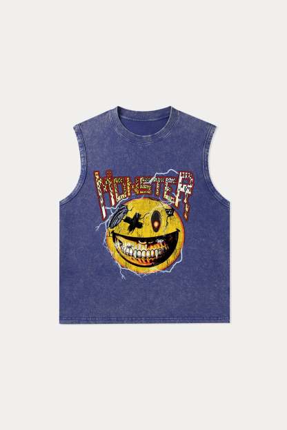 Evilnova Monster Washed Tank Top-Evilnova