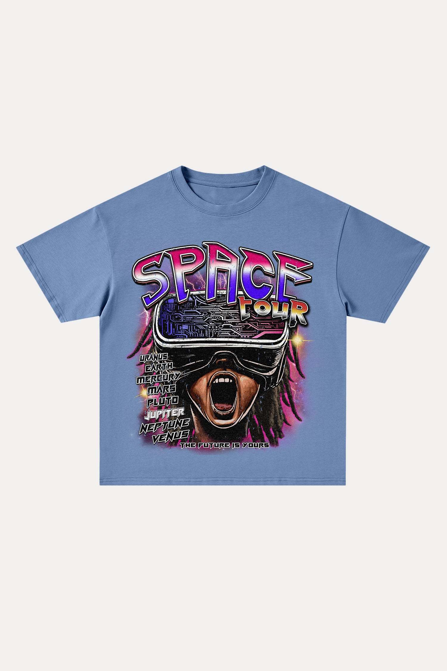 Evilnova Space Tour Cotton Oversize T-Shirt-Evilnova