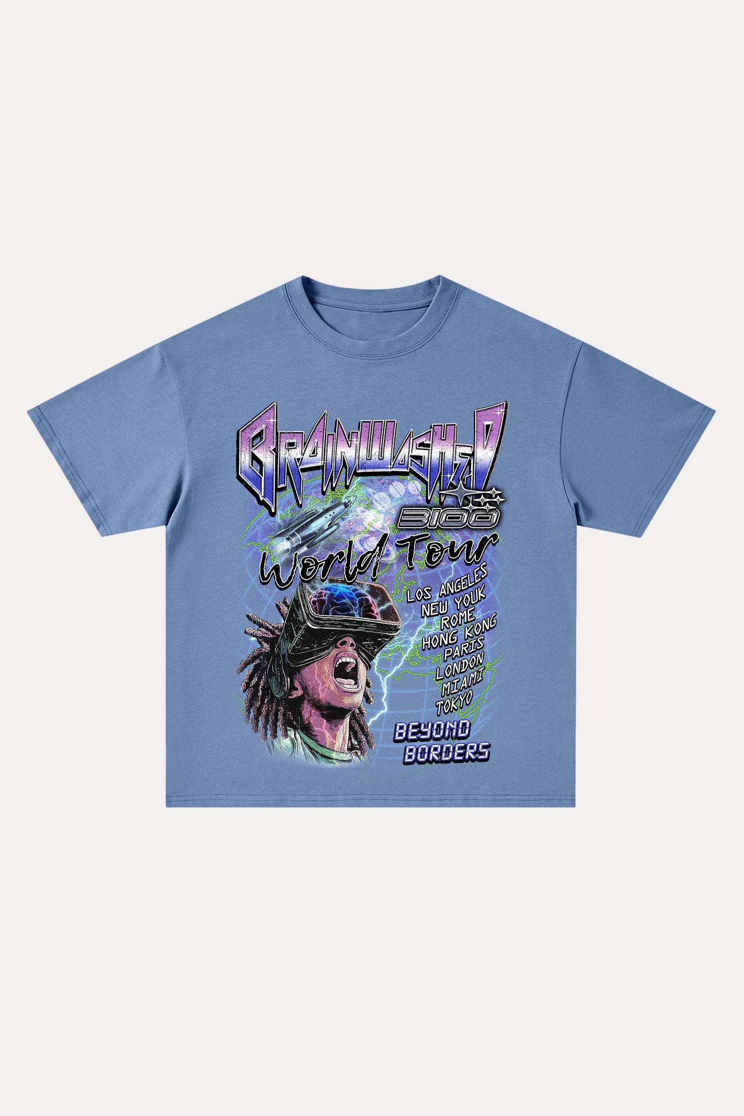 Evilnova Brainwashed Cotton Oversize T-Shirt-Evilnova
