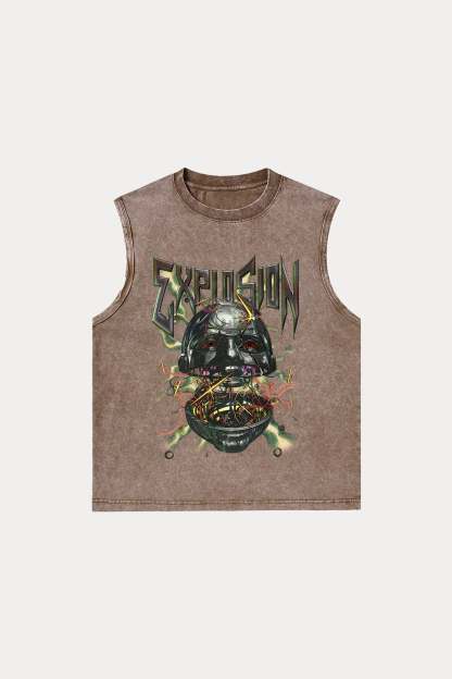 Evilnova Explosion Washed Tank Top-Evilnova