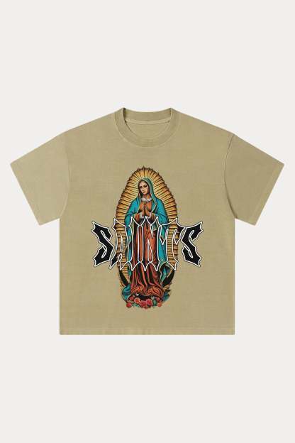 Evilnova Saints Washed Streetwear T-Shirt-Evilnova