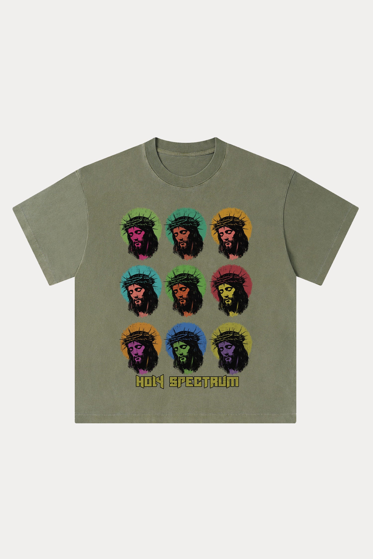 Evilnova Holy Spectrum Washed Streetwear T-Shirt-Evilnova