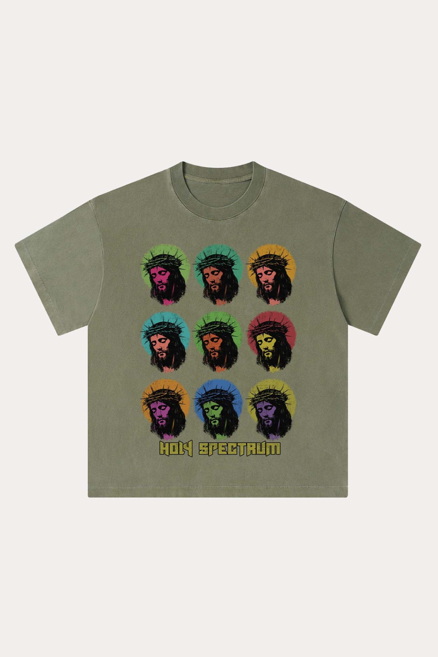 Evilnova Holy Spectrum Washed Streetwear T-Shirt-Evilnova