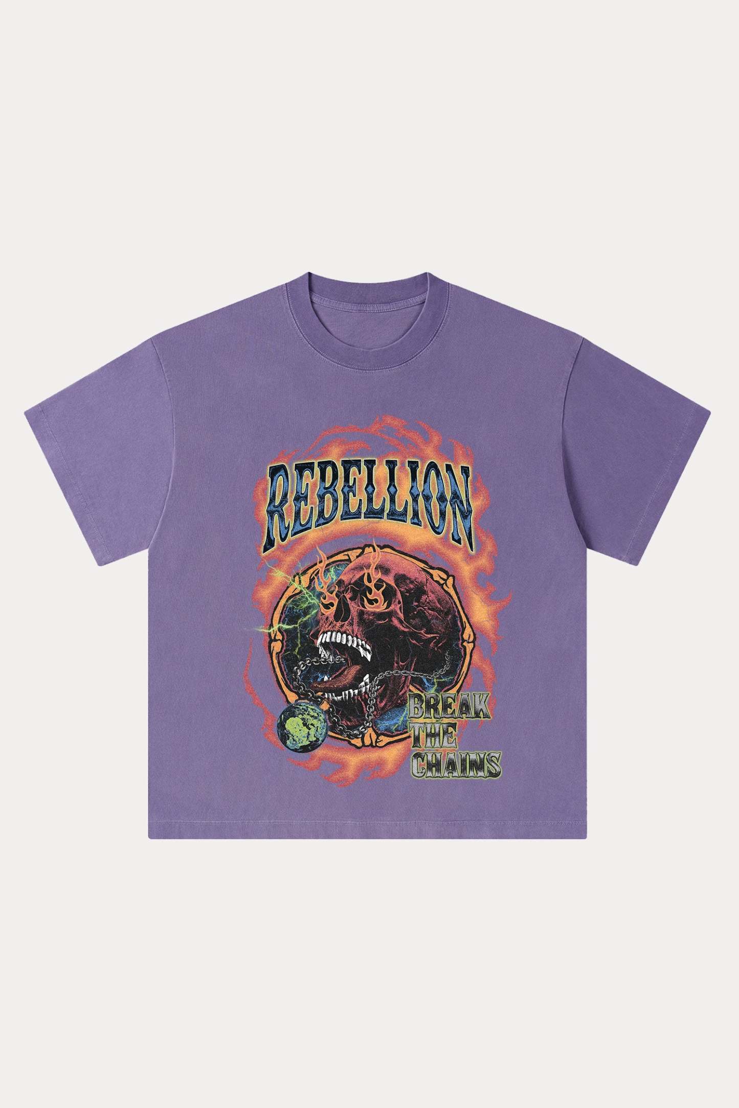Evilnova Rebellion Washed Streetwear T-Shirt-Evilnova