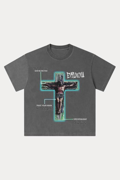 Evilnova We All Need Good Washed Streetwear T-Shirt-Evilnova