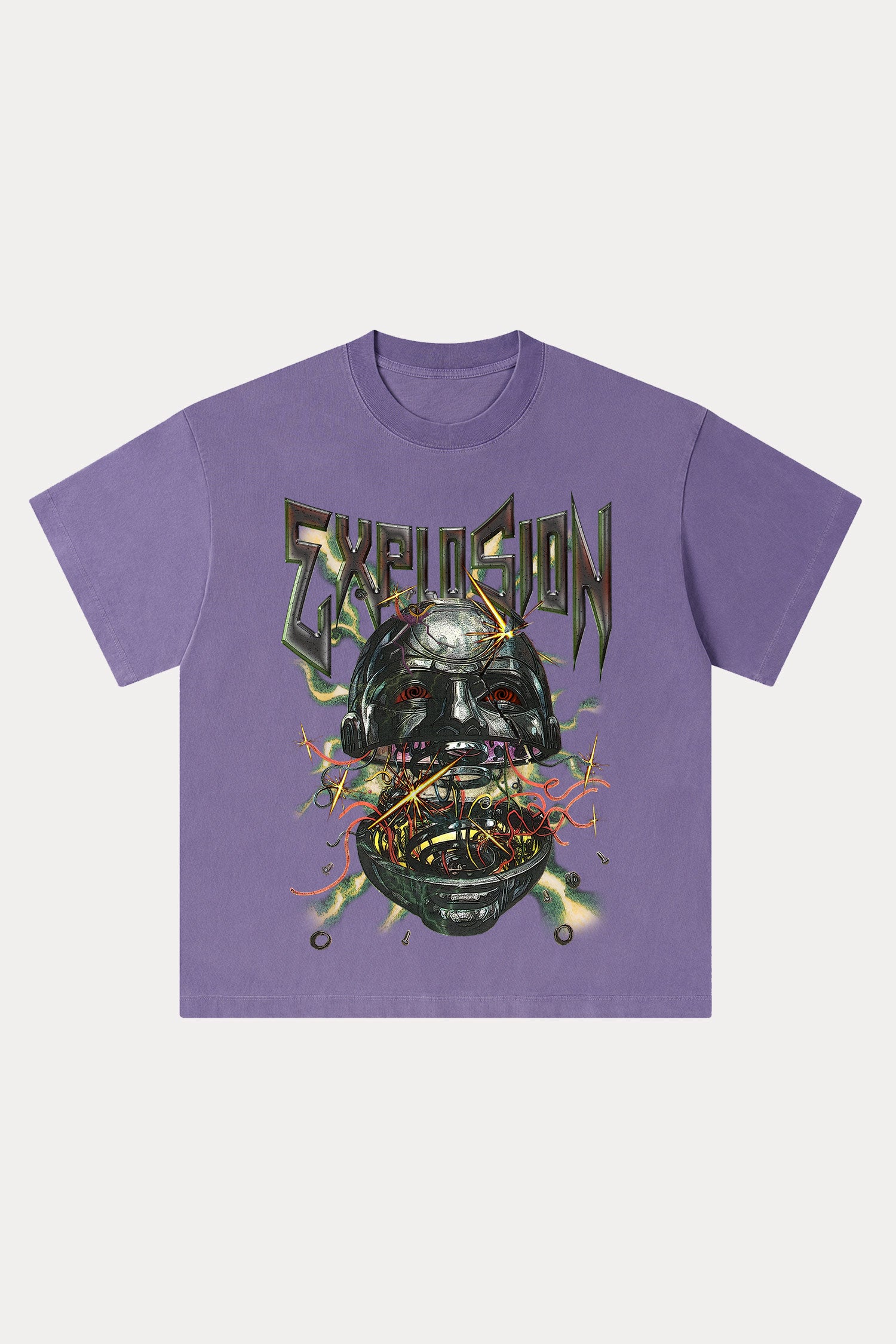 Evilnova Explosion Washed Streetwear T-Shirt-Evilnova