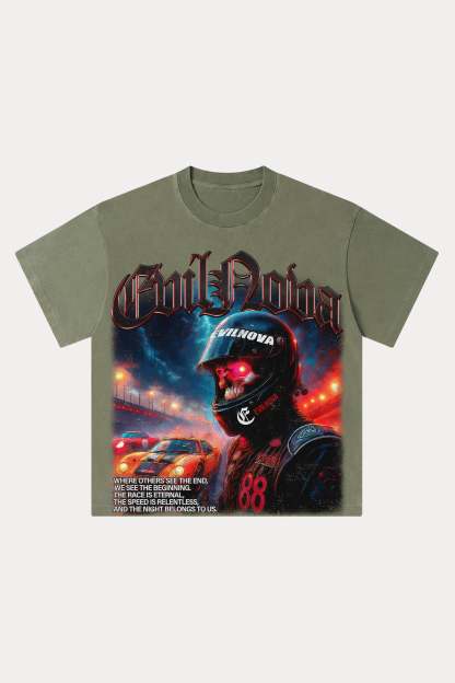 Evilnova The Race Is Eternal Washed Streetwear T-Shirt-Evilnova
