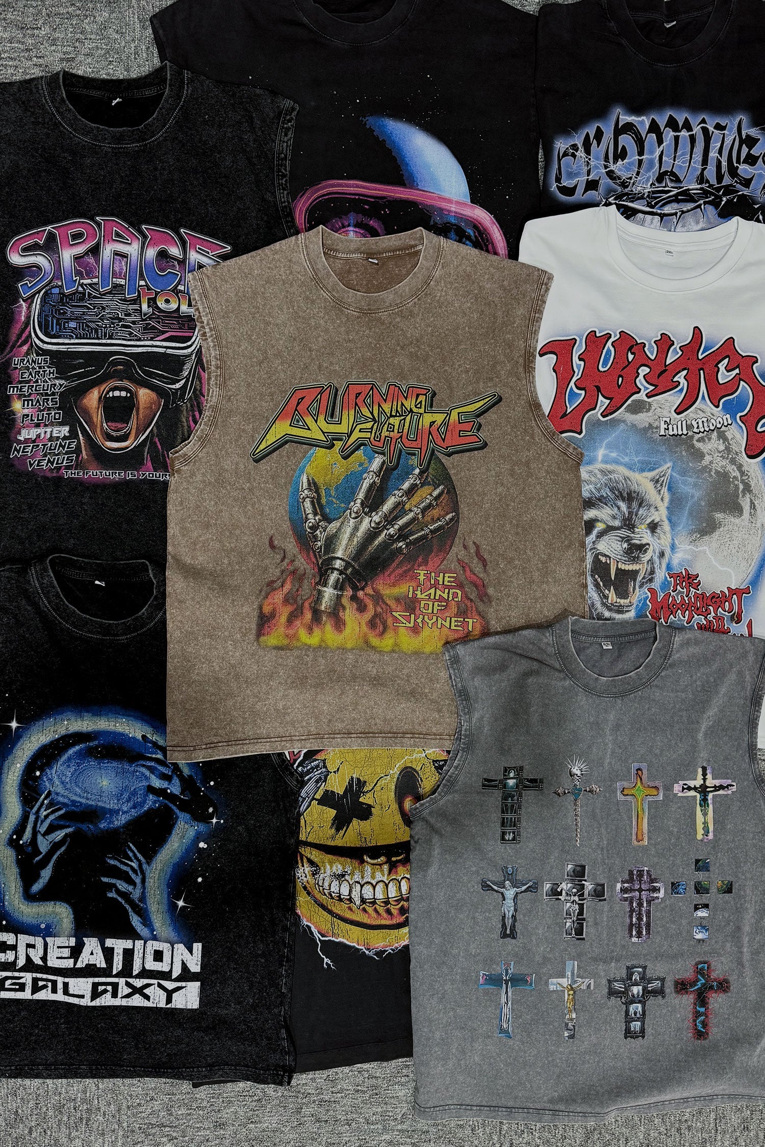 Washed Tank Tops-Evilnova