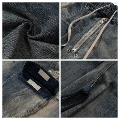 Evilnova RO Style  Multi-Pocket Washed Baggy Jeans-Evilnova