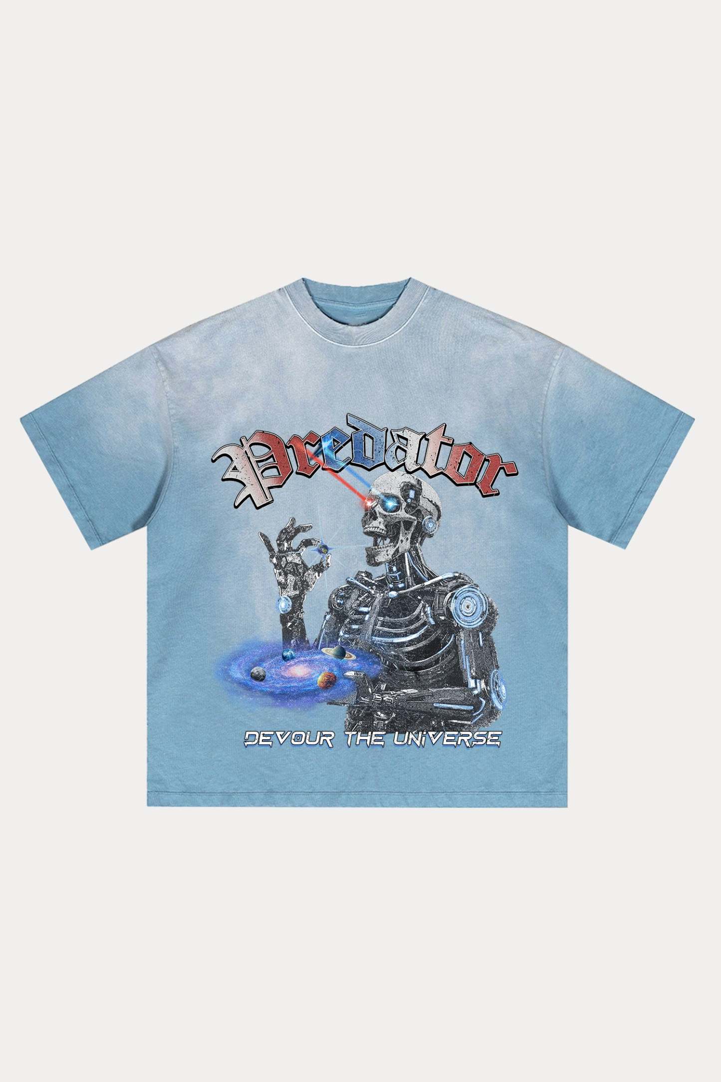 Evilnova Predator Distressed Washed T-Shirt-Evilnova