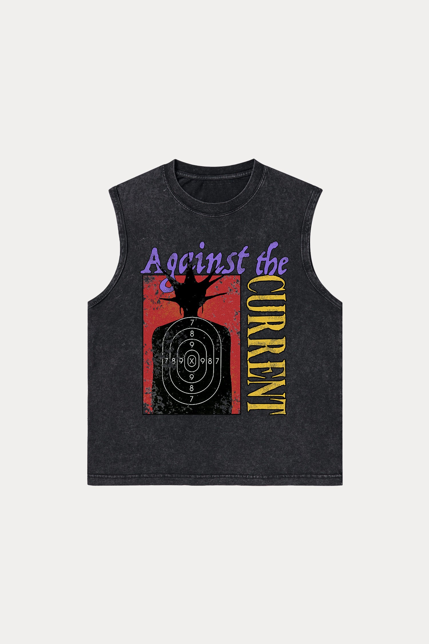 Evilnova Against the Current Washed Tank Top-Evilnova