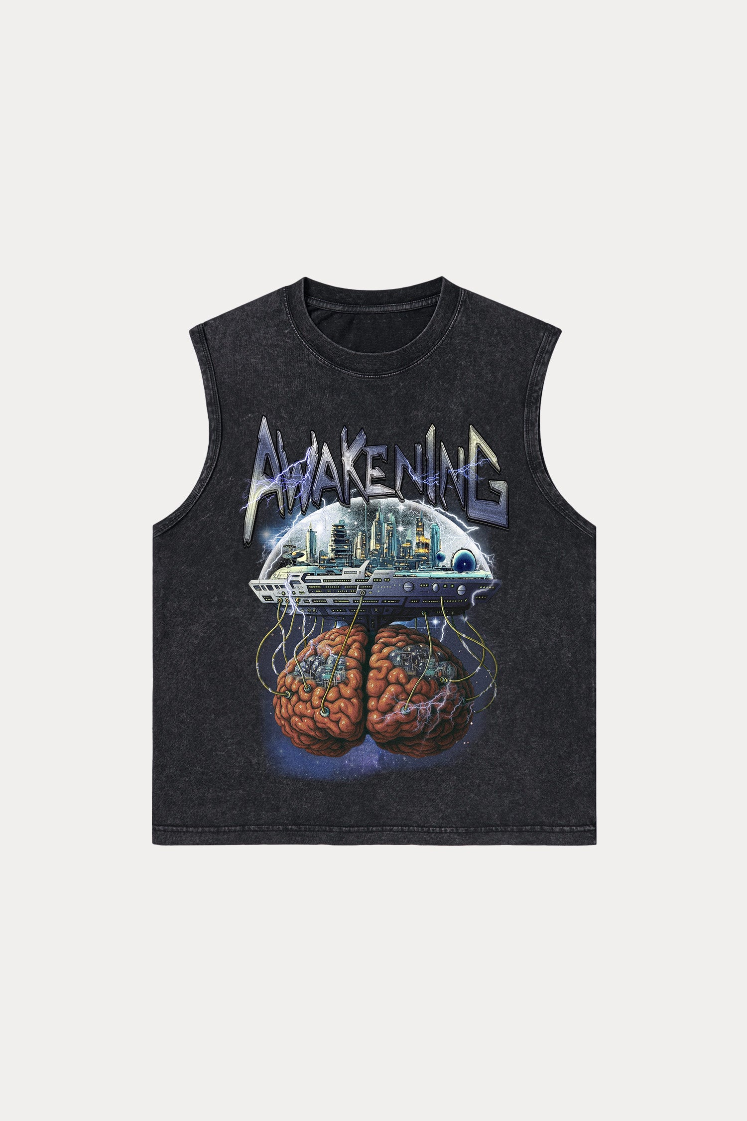Evilnova Awakening Washed Tank Top-Evilnova
