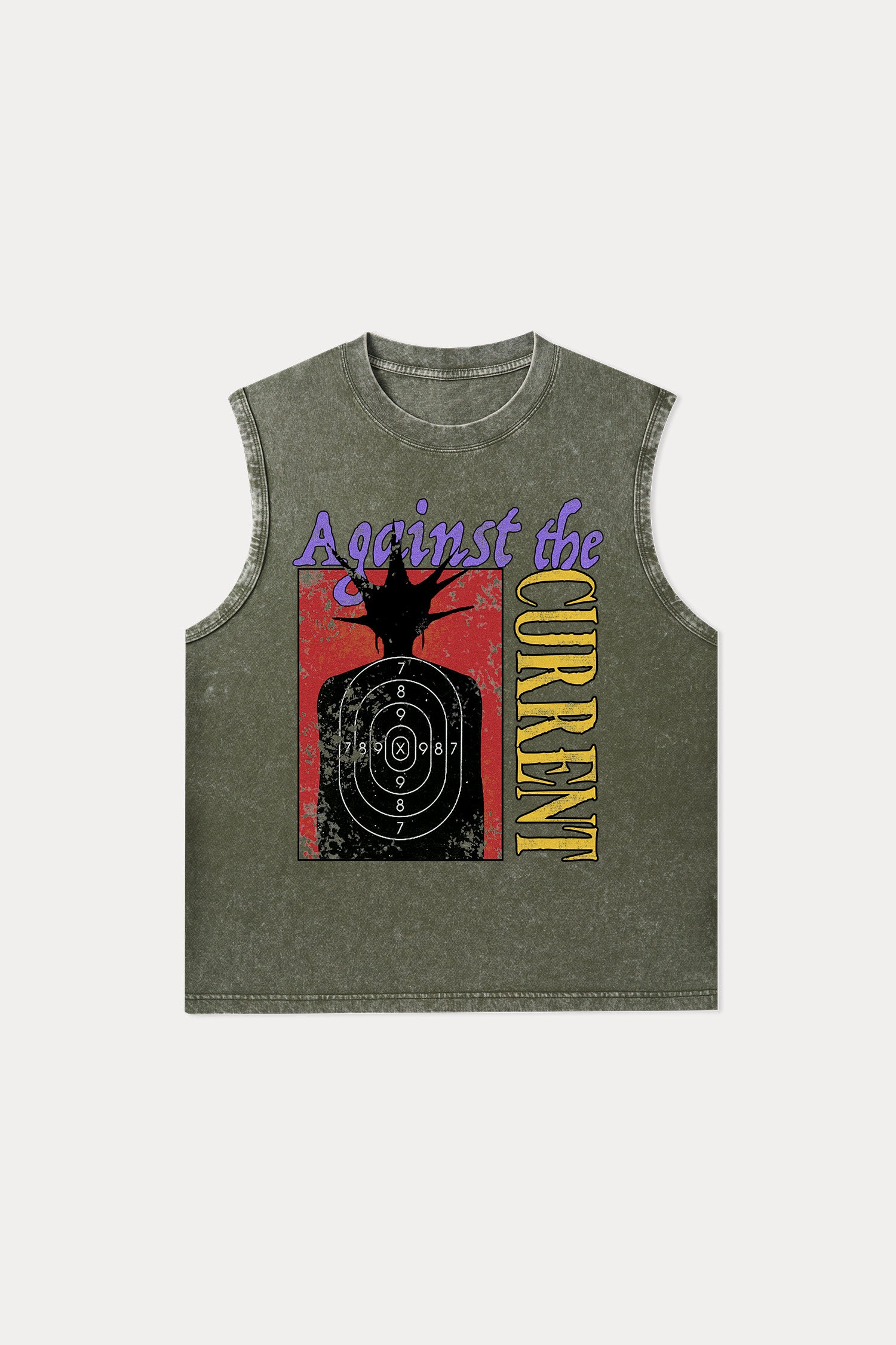 Evilnova Against the Current Washed Tank Top-Evilnova