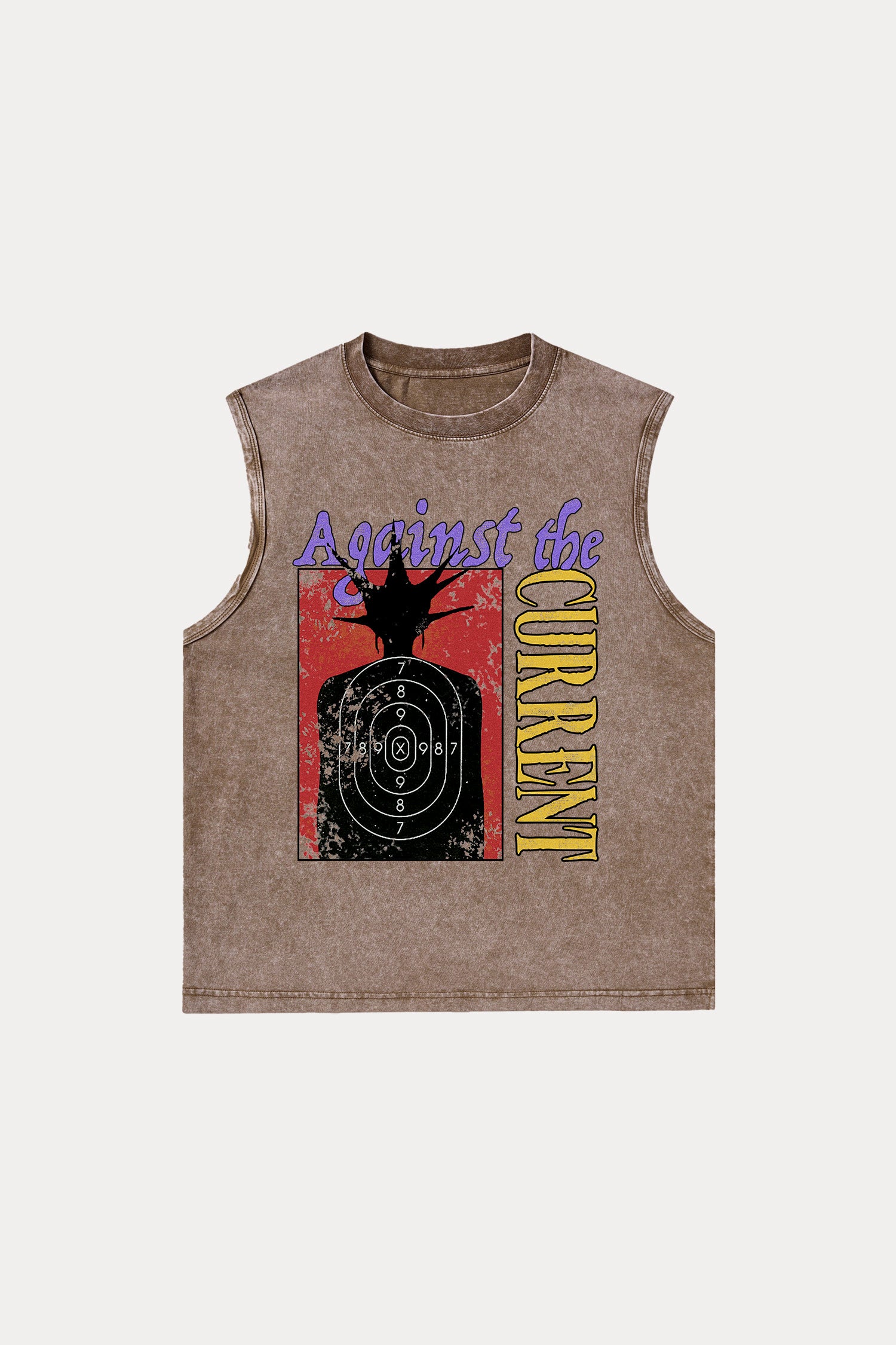 Evilnova Against the Current Washed Tank Top-Evilnova