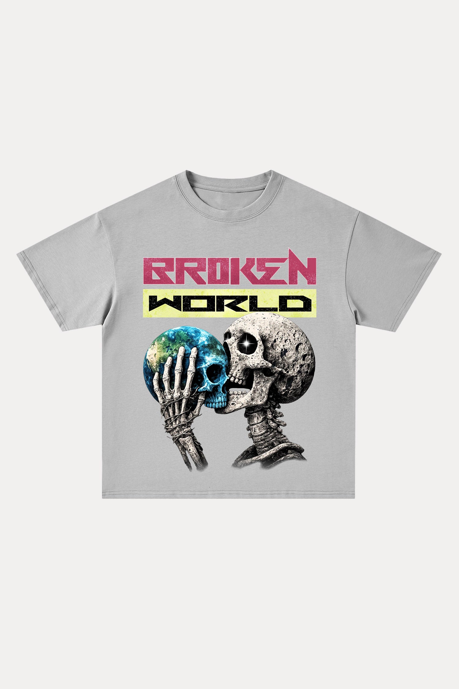 Evilnova Broken World Cotton Oversize T-Shirt-Evilnova