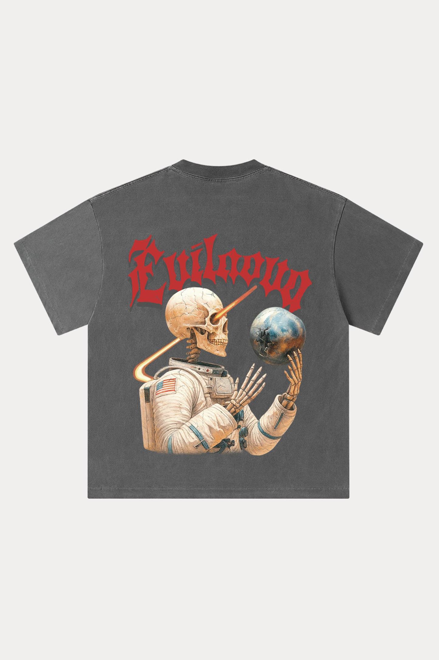 Evilnova Cosmic Explorer Washed Streetwear T-Shirt-Evilnova