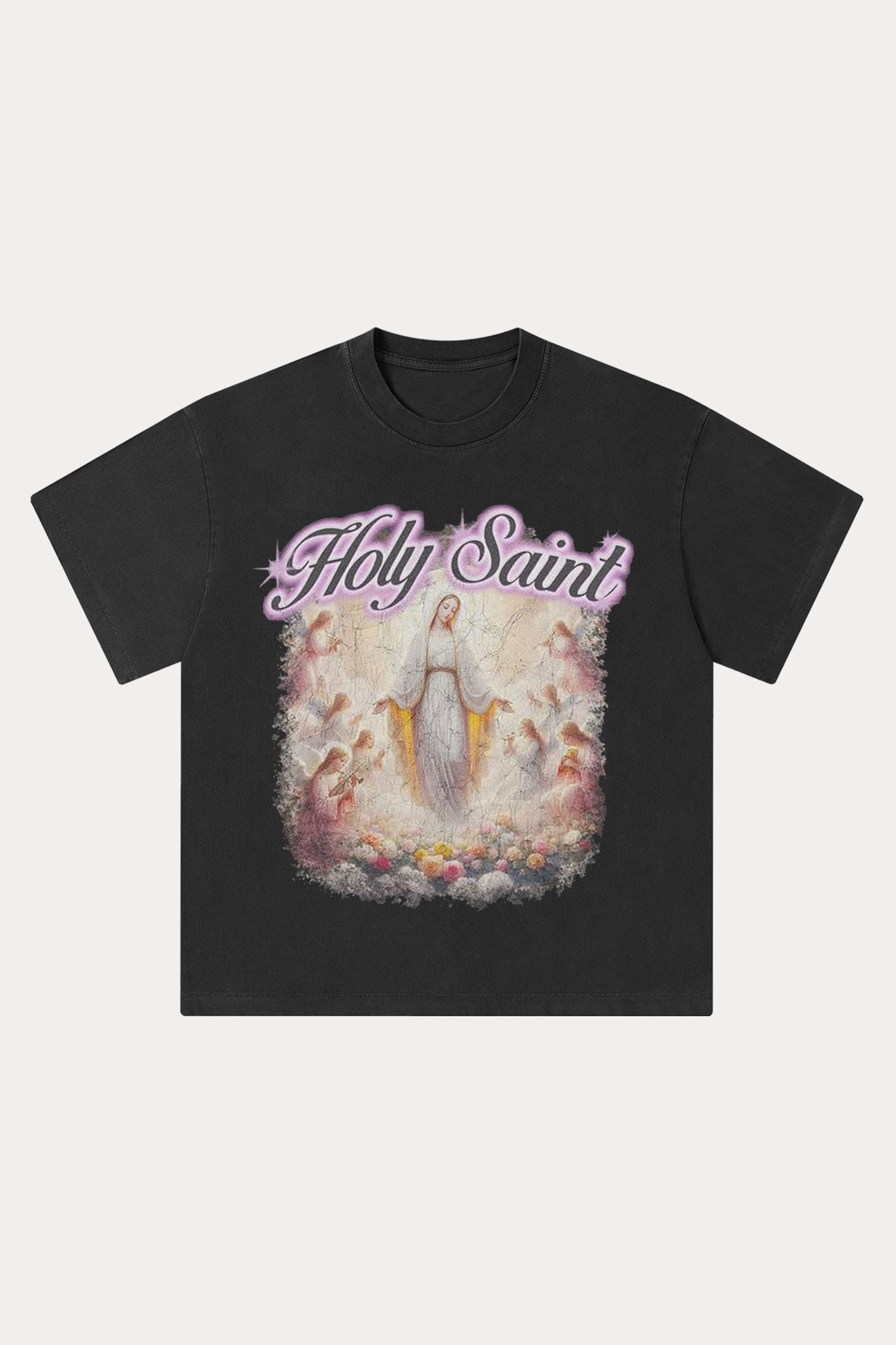 Evilnova Holy Saint Washed Streetwear T-Shirt-Evilnova