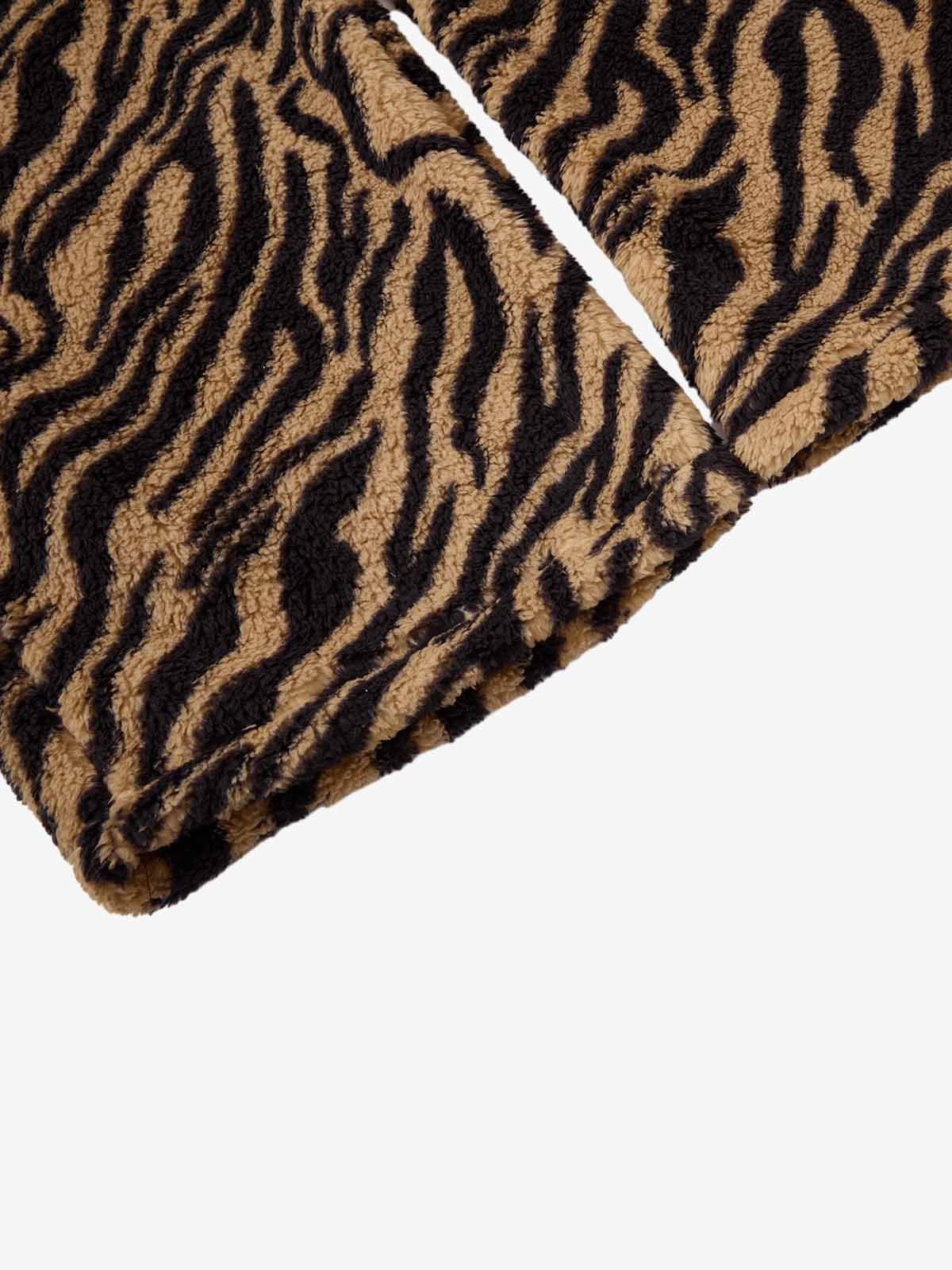 Evilnova Retro Tiger Print Wide-Leg Lounge Barrel Pants