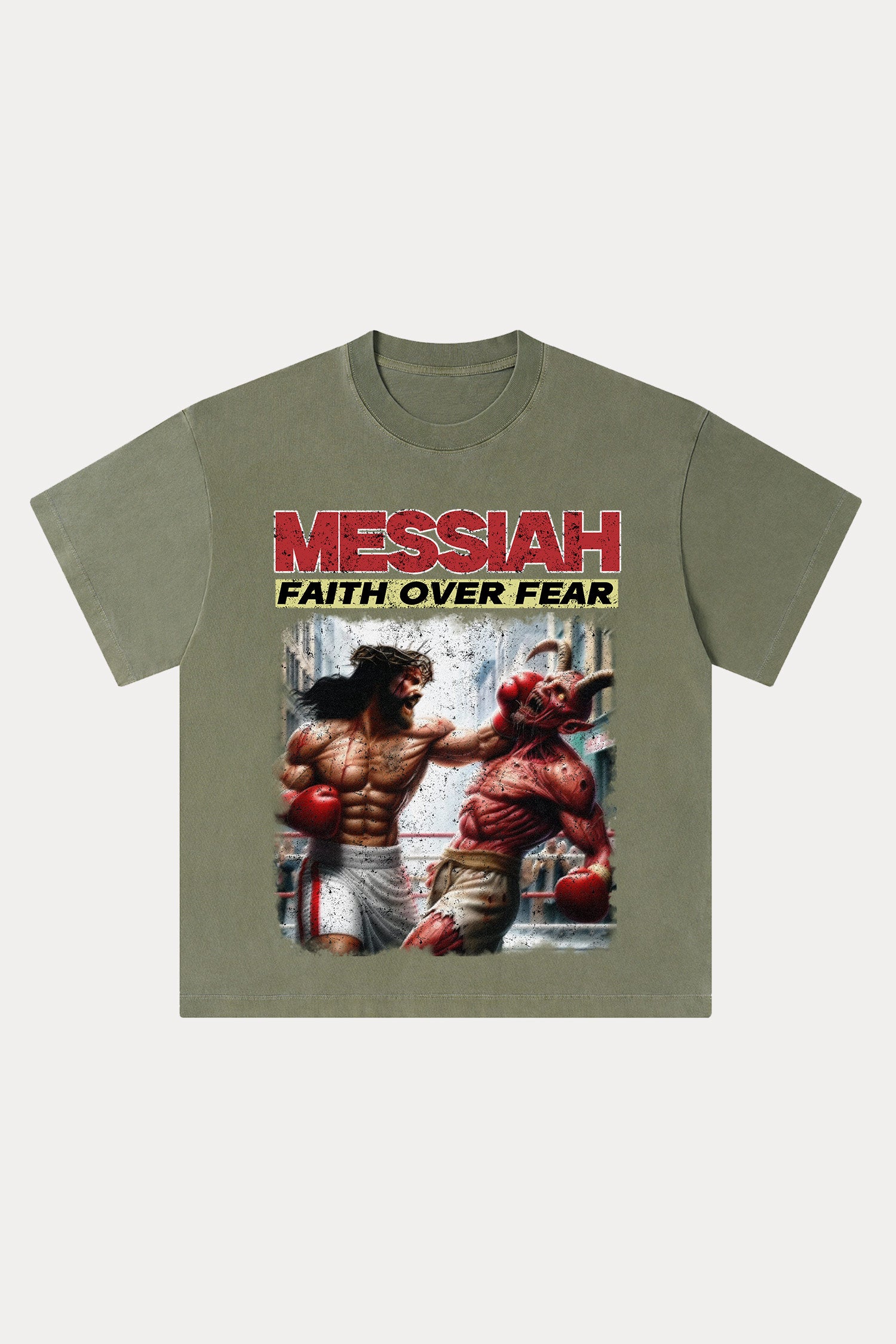 Evilnova Messiah Washed Streetwear T-Shirt-Evilnova
