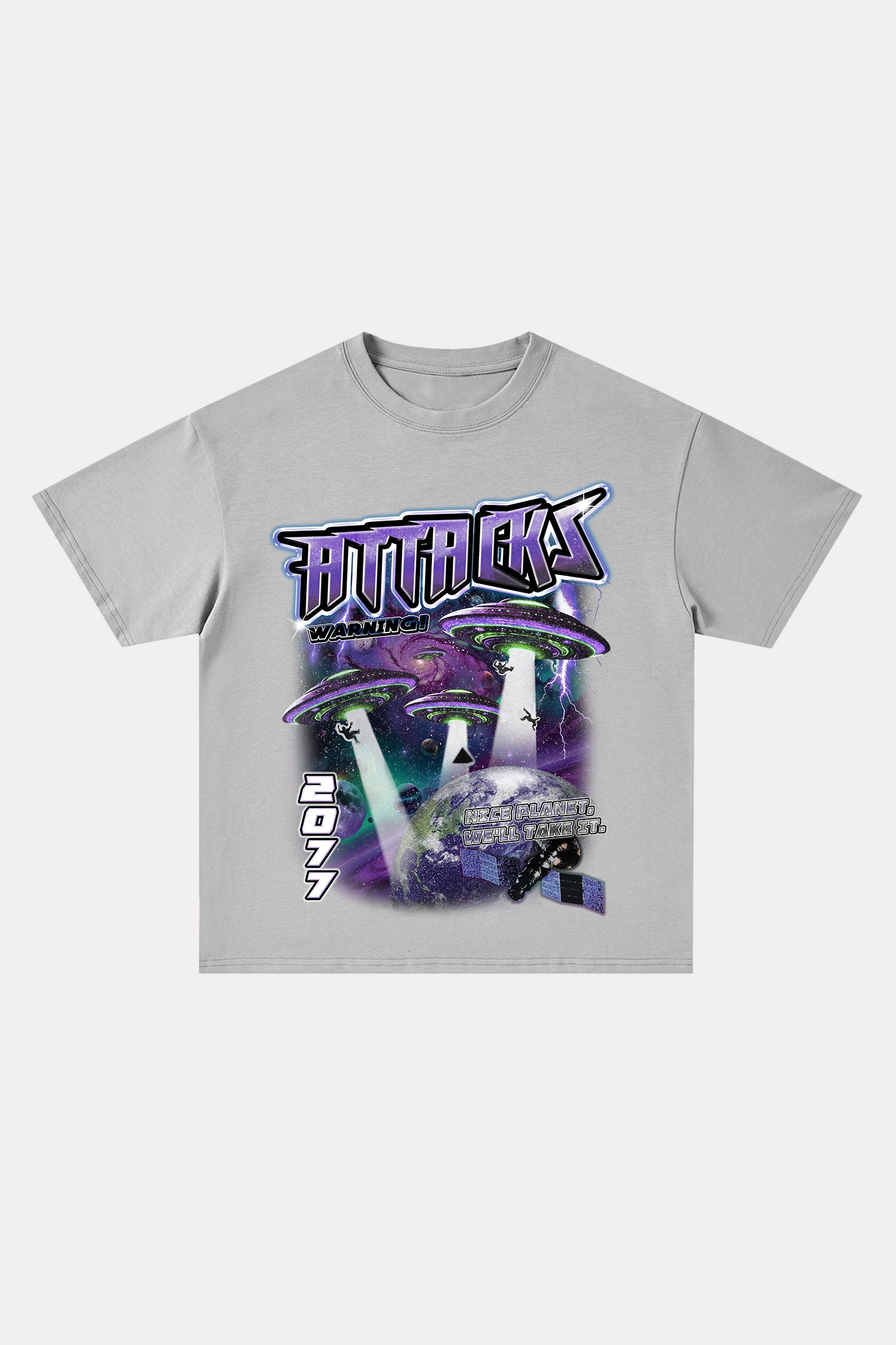 Evilnova Attacks Cotton Oversize T-Shirt-Evilnova