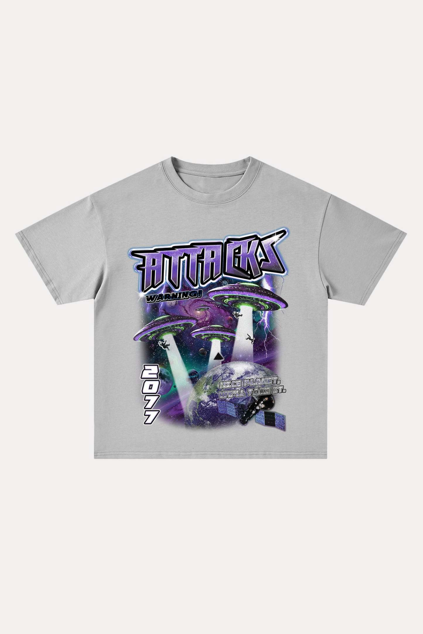 Evilnova Attacks Cotton Oversize T-Shirt-Evilnova