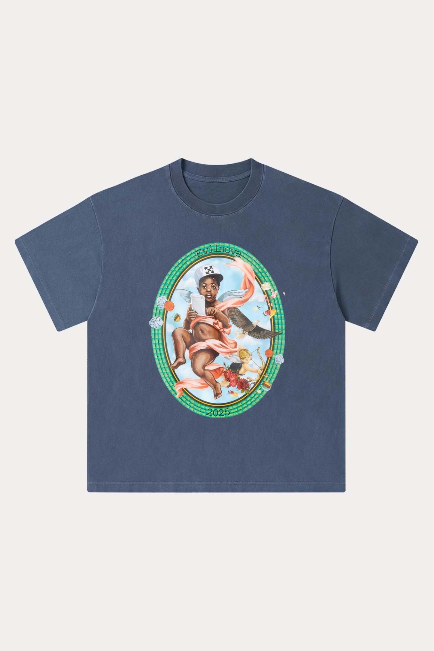 Evilnova Sacred Art Washed Streetwear T-Shirt-Evilnova