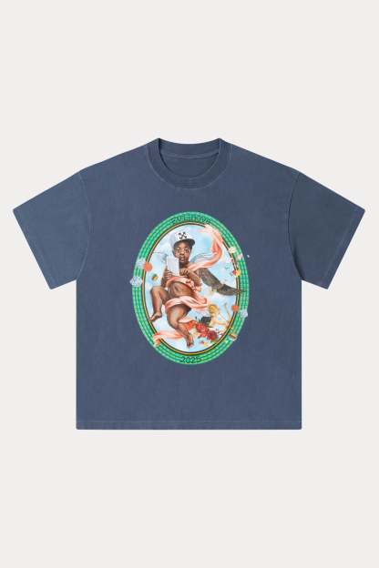 Evilnova Sacred Art Washed Streetwear T-Shirt-Evilnova