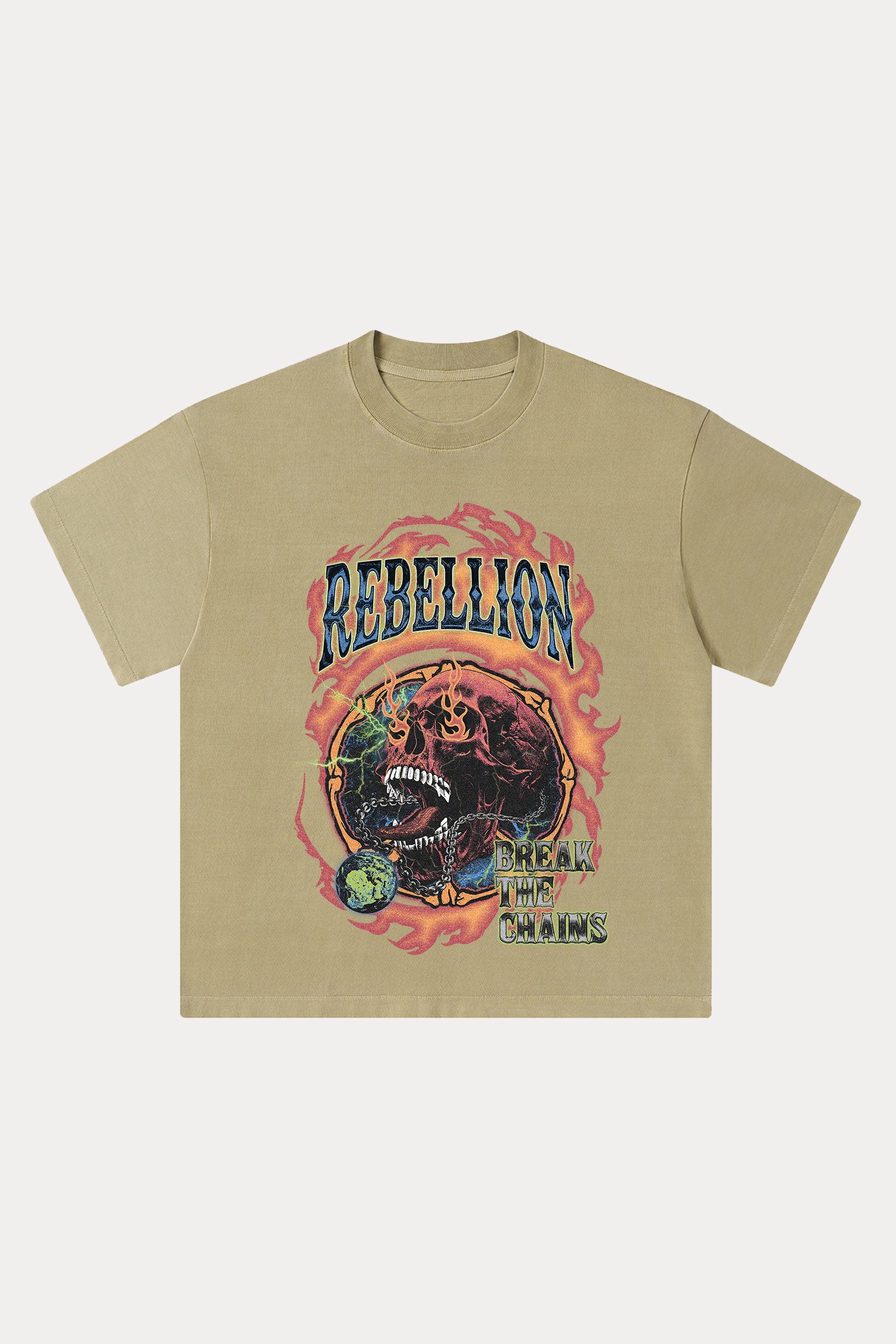 Evilnova Rebellion Washed Streetwear T-Shirt-Evilnova