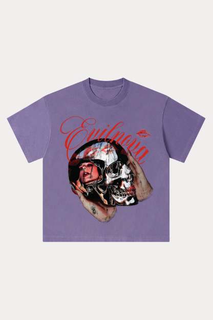 Evilnova Reflections Washed Streetwear T-Shirt-Evilnova