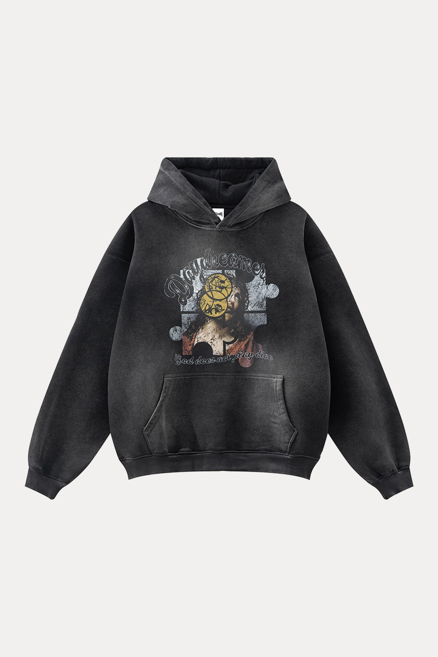 Evilnova God Does Not Play Dice Washed Streetwear Hoodie