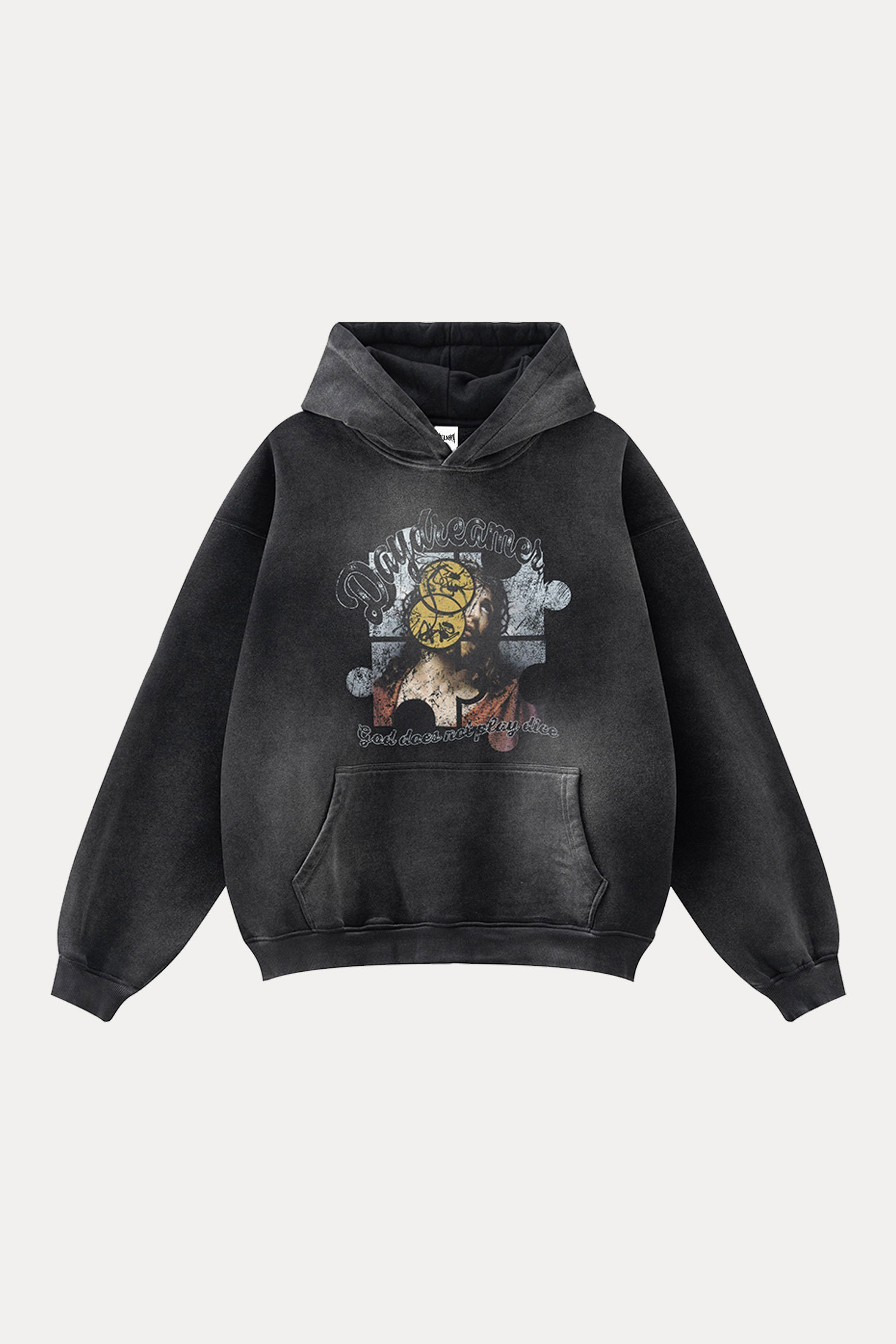 Evilnova God Does Not Play Dice Washed Streetwear Hoodie