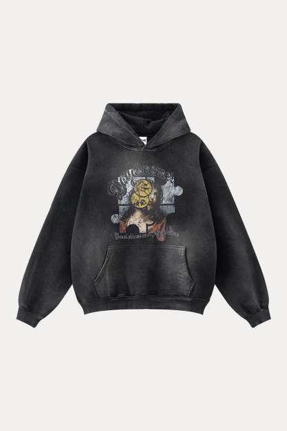 Evilnova God Does Not Play Dice Washed Streetwear Hoodie