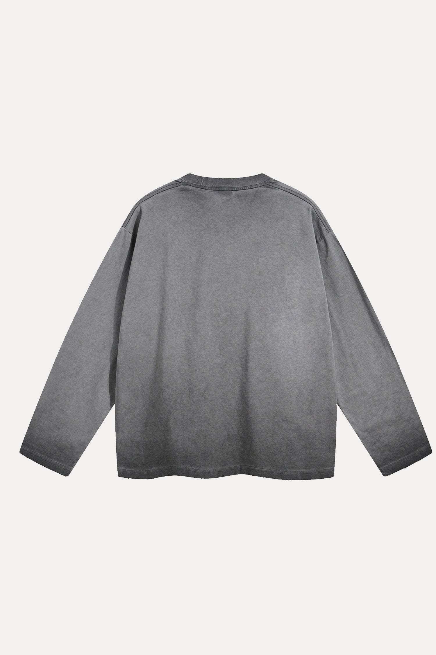 Evilnova Broken World Distressed Washed Long Sleeve Tee-Evilnova