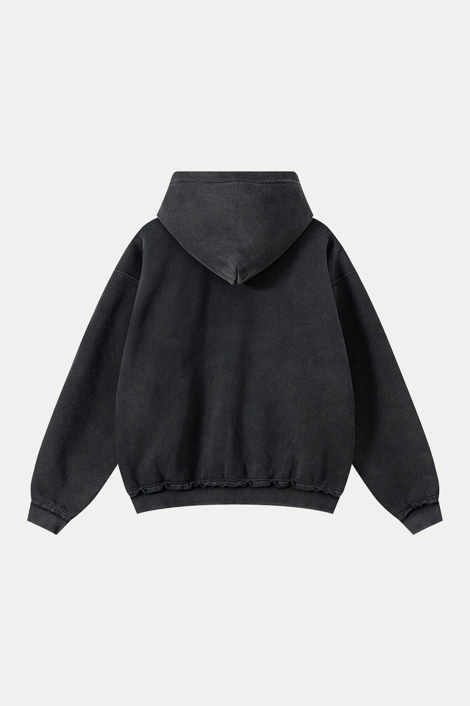 Evilnova BIKINI BOTTOM Distressed Washed Zipper Hoodie