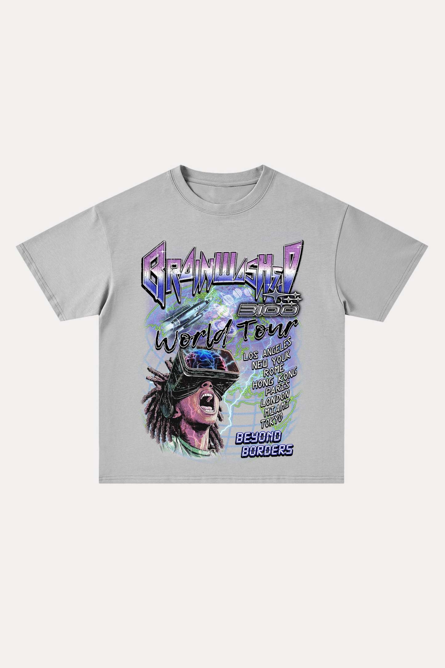 Evilnova Brainwashed Cotton Oversize T-Shirt-Evilnova