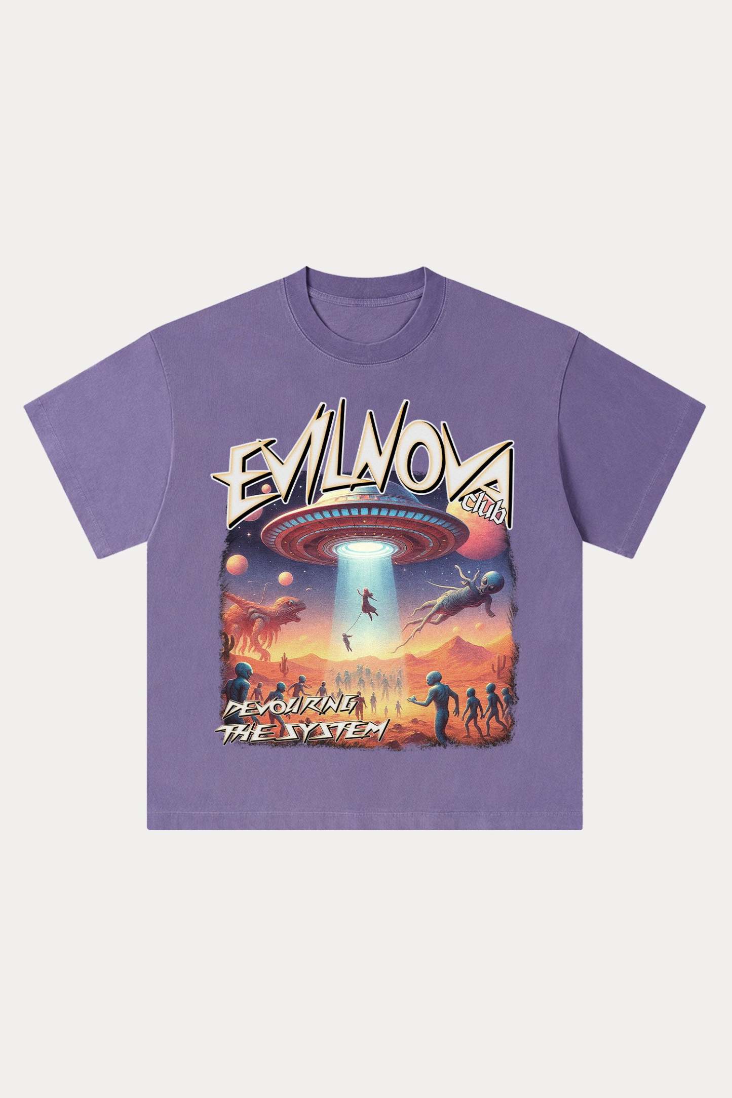Evilnova Mystery Washed Streetwear T-Shirt-Evilnova