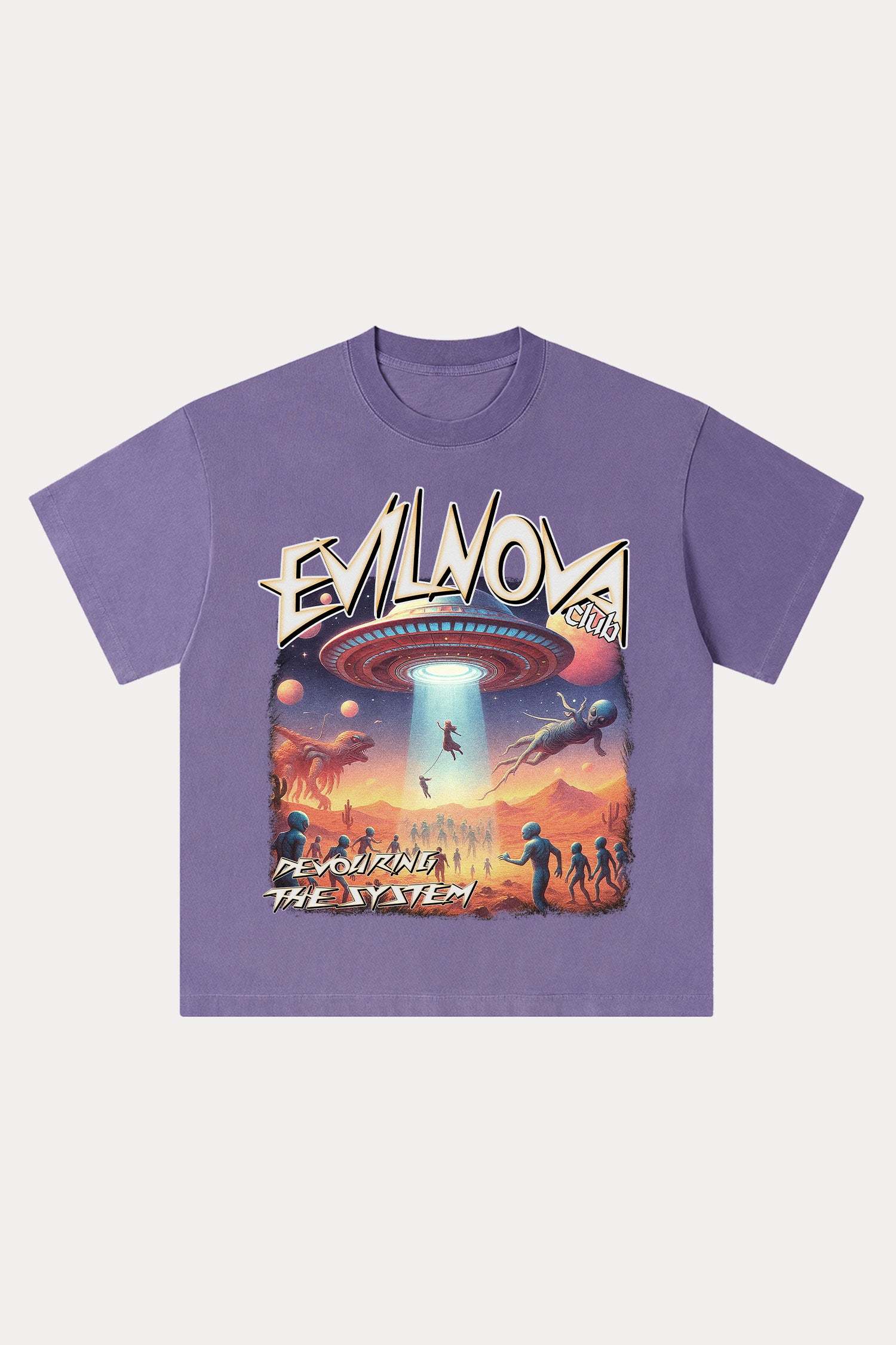 Evilnova Mystery Washed Streetwear T-Shirt-Evilnova