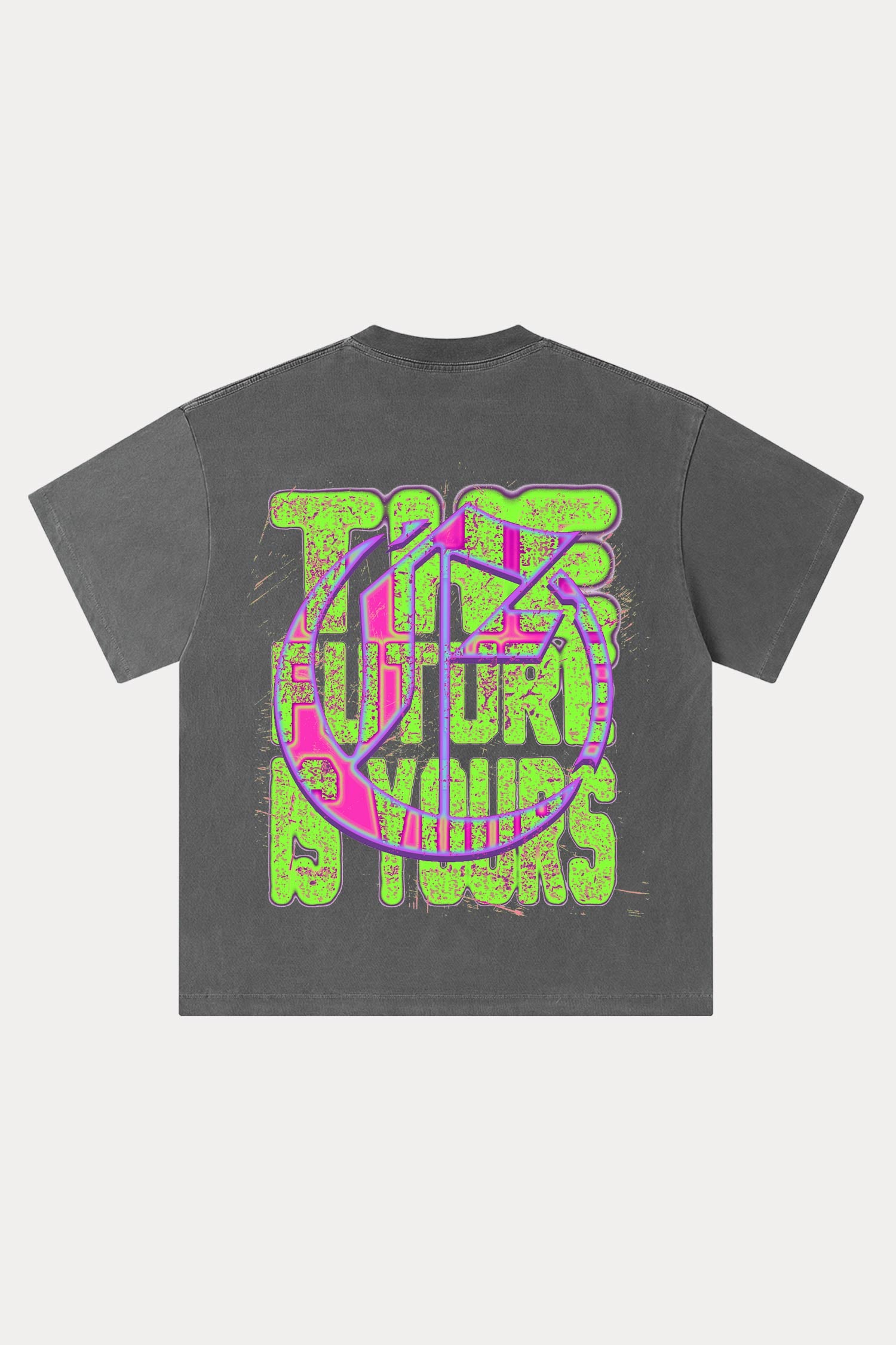 Evilnova Energy Figure Washed Streetwear T-Shirt-Evilnova