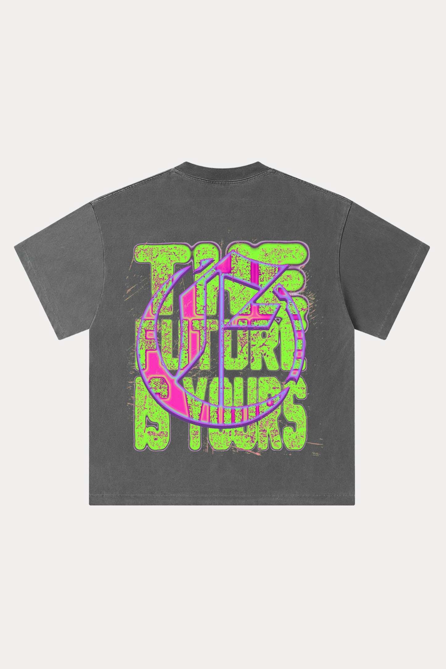 Evilnova Energy Figure Washed Streetwear T-Shirt-Evilnova