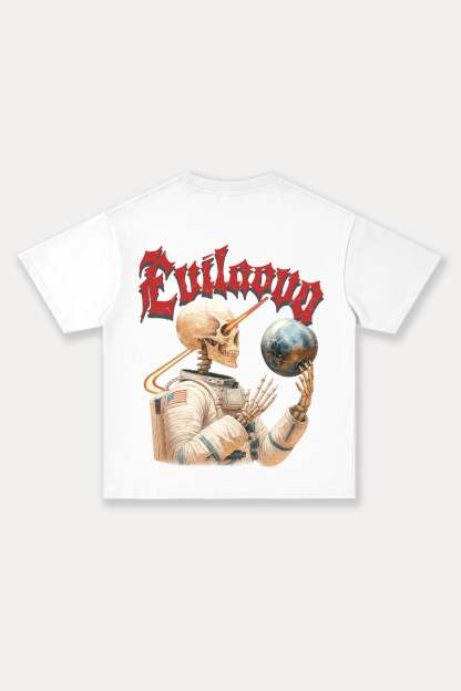 Evilnova Cosmic Explorer Cotton Oversize T-Shirt-Evilnova