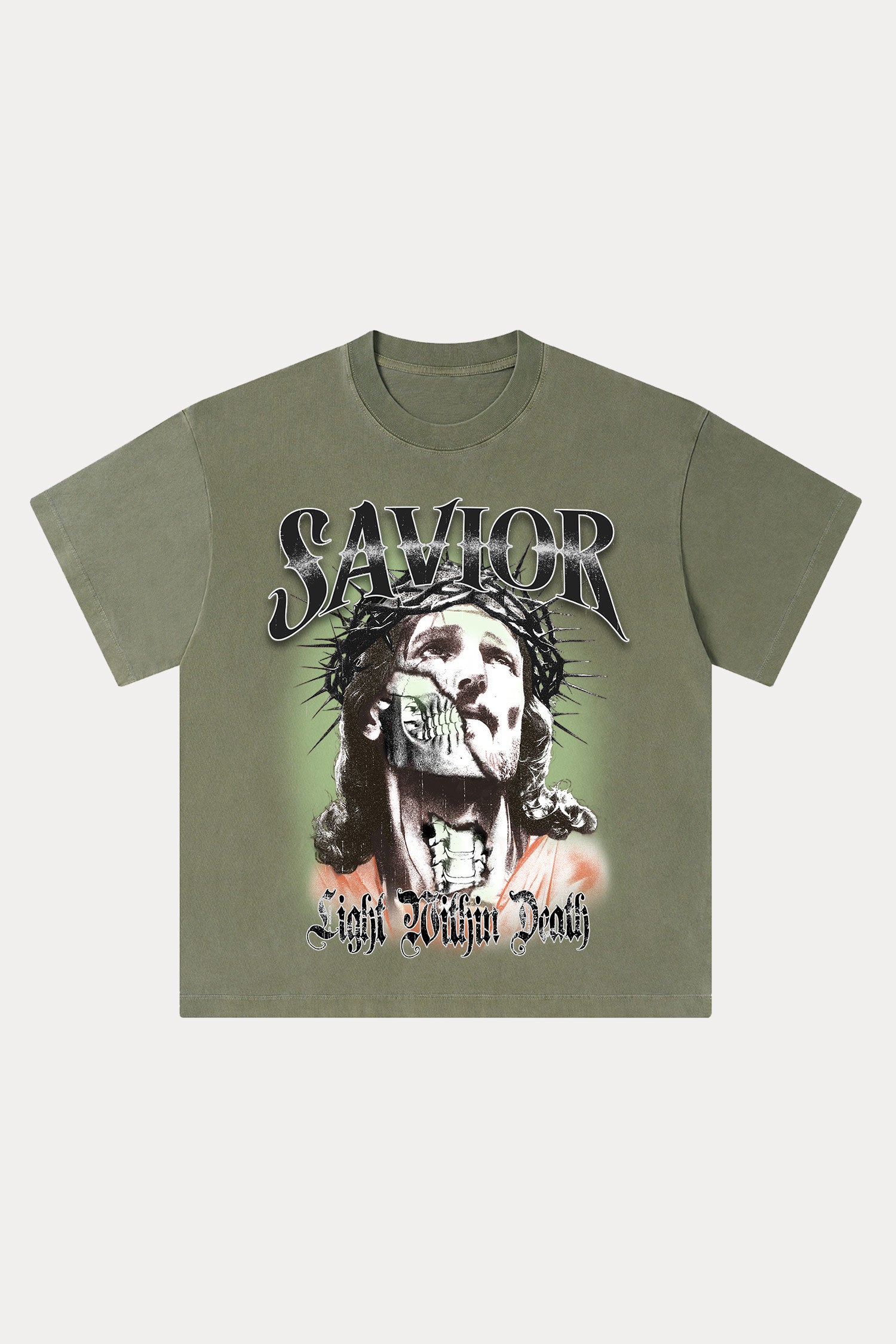 Evilnova Savior Washed Streetwear T-Shirt-Evilnova