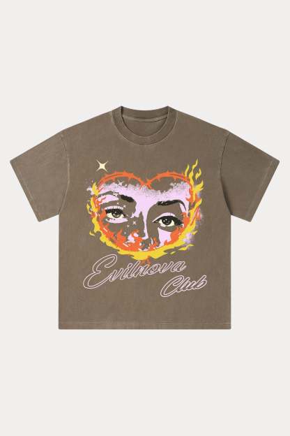 Evilnova Ignite Washed Streetwear T-Shirt-Evilnova