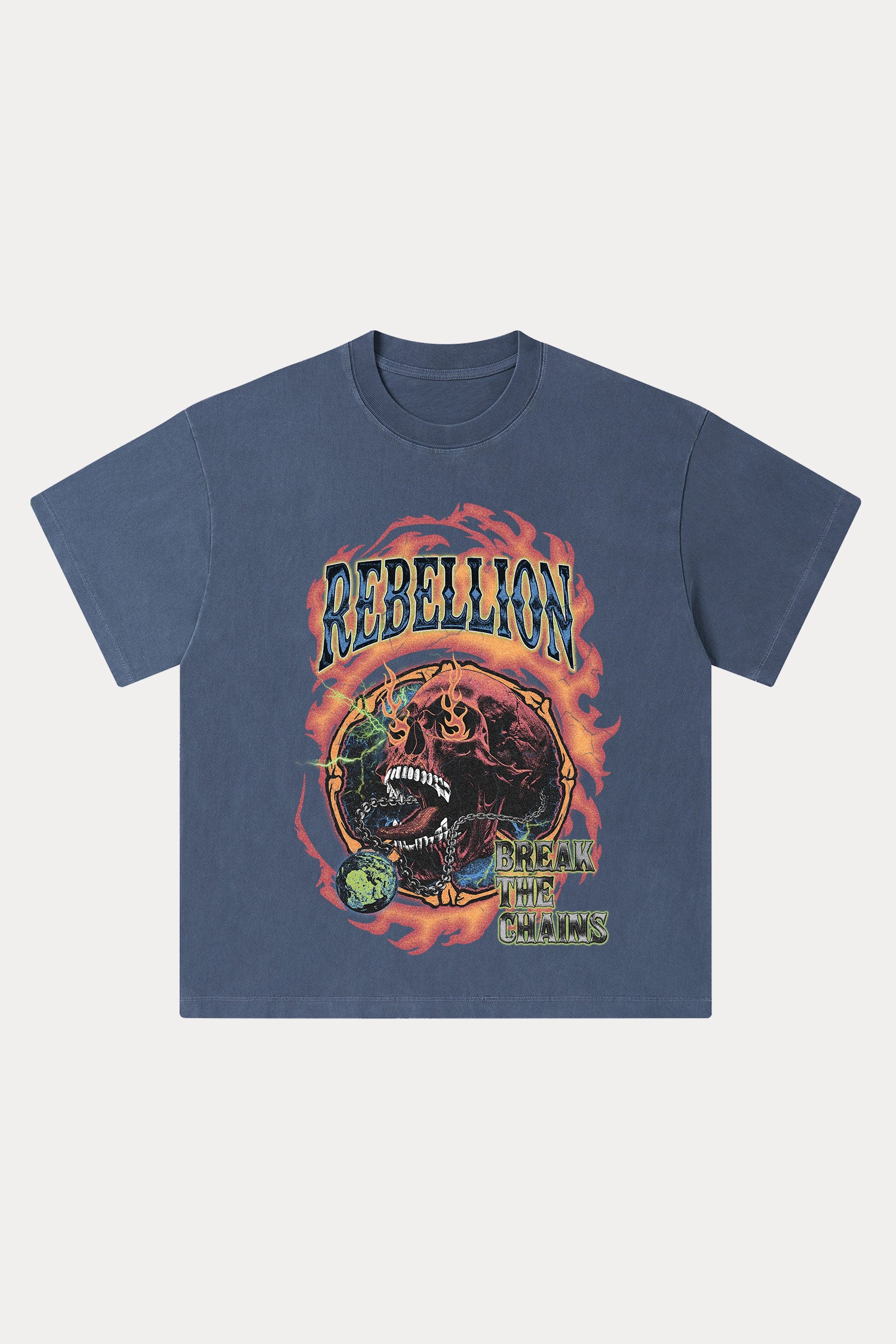 Evilnova Rebellion Washed Streetwear T-Shirt-Evilnova