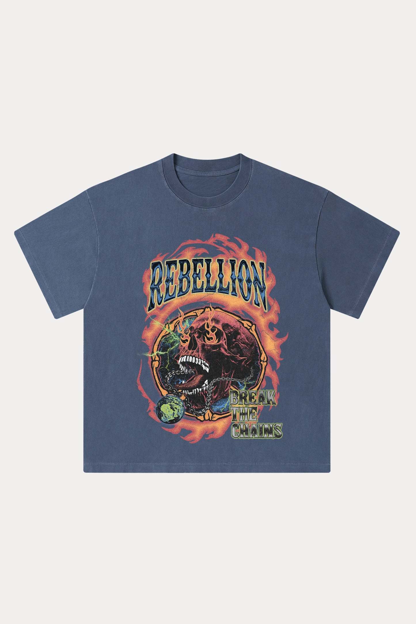 Evilnova Rebellion Washed Streetwear T-Shirt-Evilnova