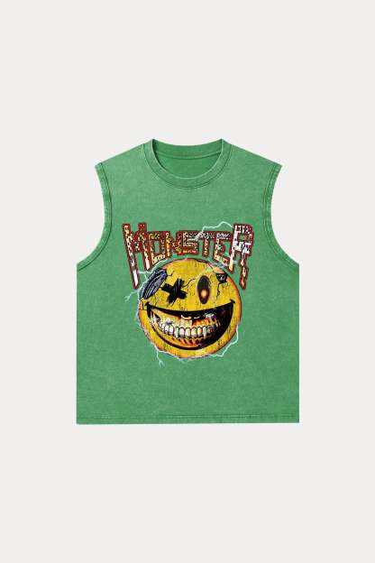 Evilnova Monster Washed Tank Top-Evilnova