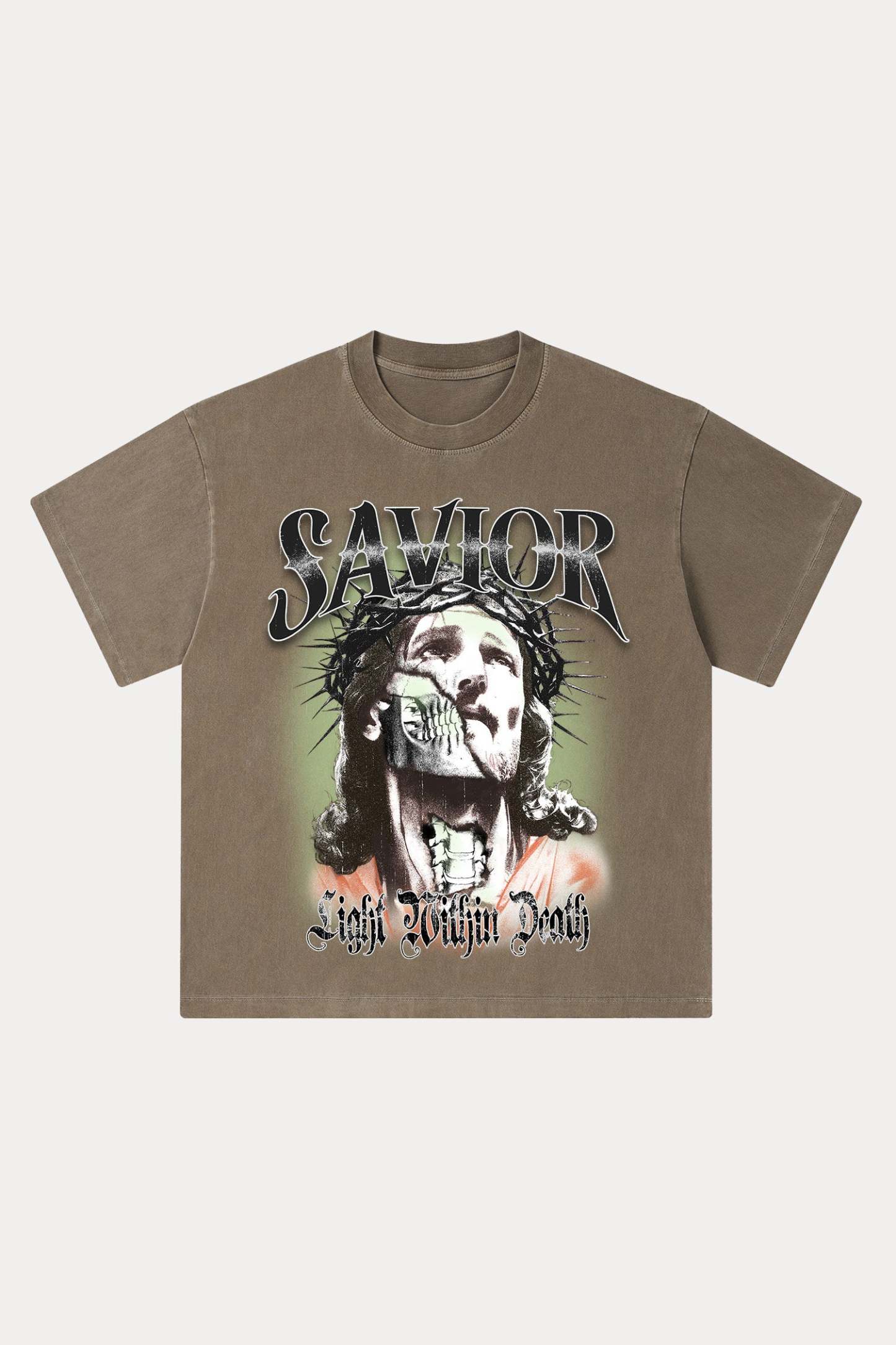 Evilnova Savior Washed Streetwear T-Shirt-Evilnova