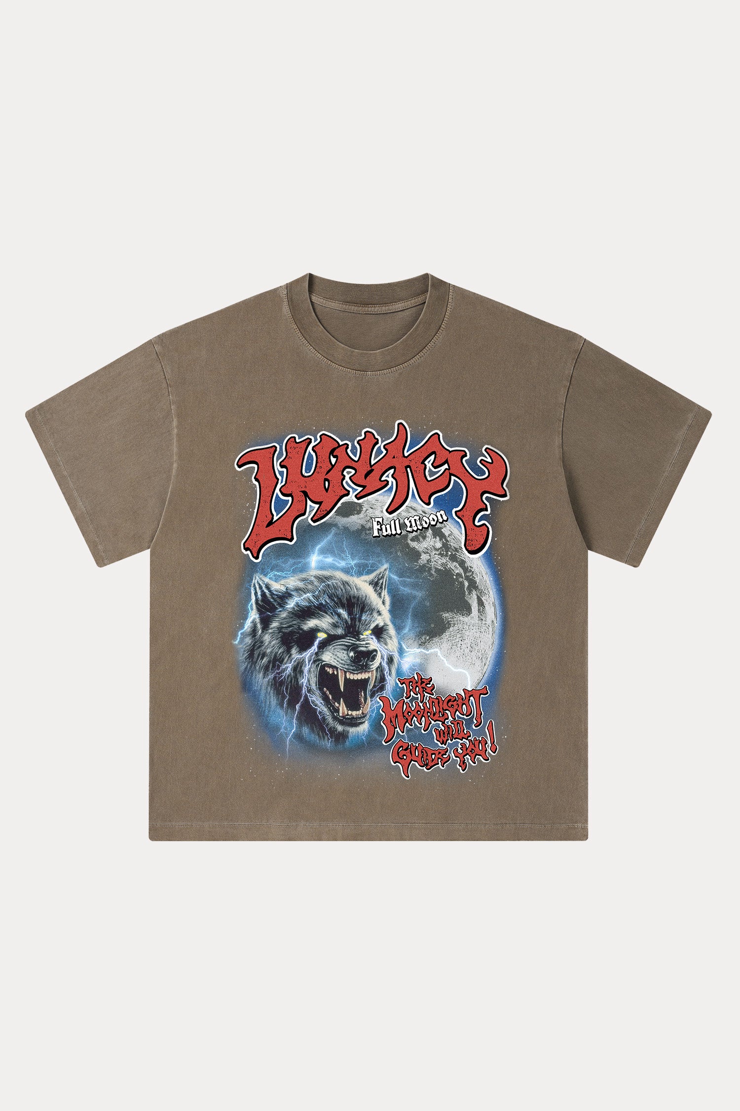 Evilnova Lunacy Washed Streetwear T-Shirt-Evilnova