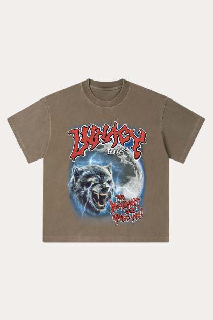 Evilnova Lunacy Washed Streetwear T-Shirt-Evilnova