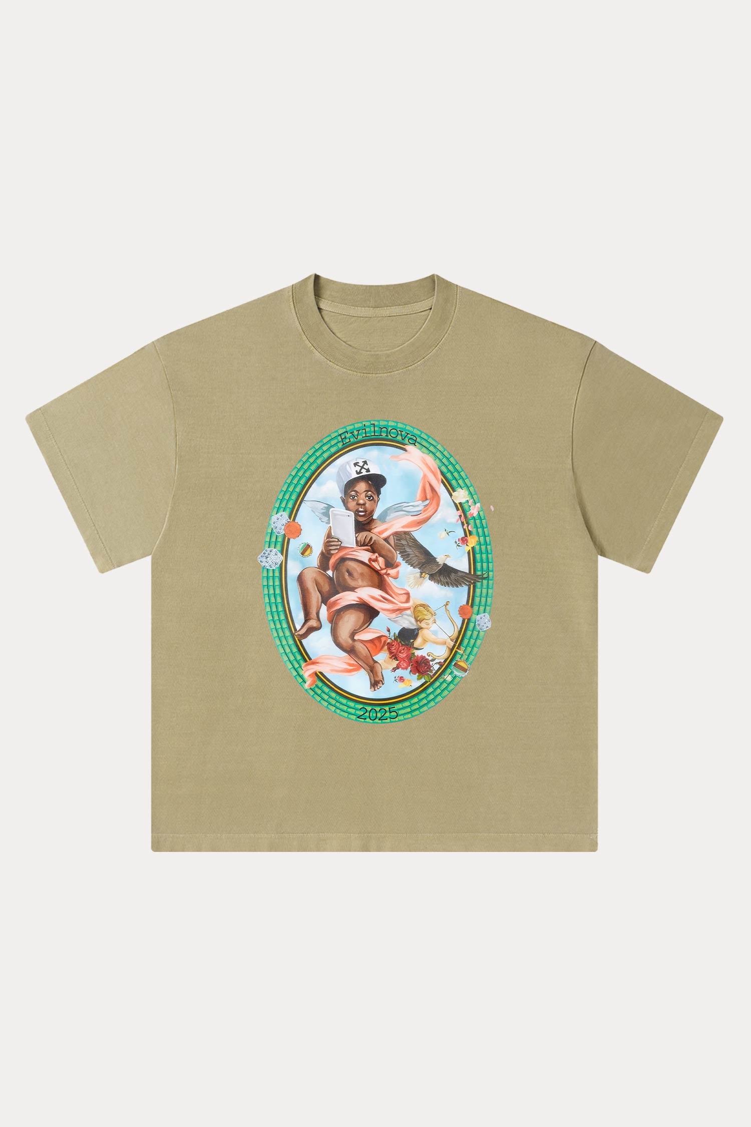 Evilnova Sacred Art Washed Streetwear T-Shirt-Evilnova